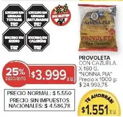 Carrefour Nonna pia provoleta con cazuela oferta