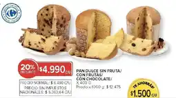 Carrefour Pan dulce sin fruta/ con chocolate oferta