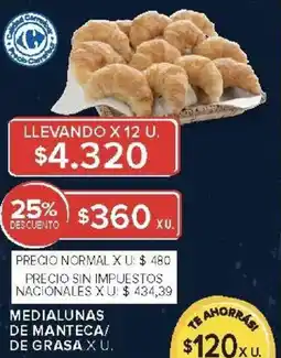 Carrefour Medialunas de manteca/ de grasa oferta