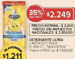 Carrefour Magistral detergente ultra limon doy pack oferta