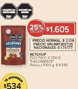 Carrefour Hellmann's ketchup doy pack oferta