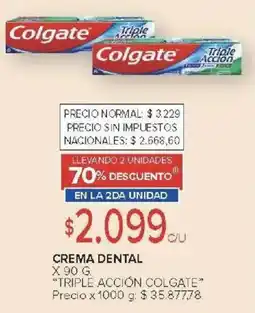 Carrefour Triple acción colgate crema dental oferta