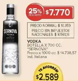 Carrefour Sernova vodka botella oferta