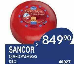 Masivos Sancor Queso Pategras oferta