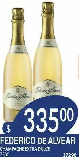 Masivos Federico De Alvear Champagne Extra Dulce oferta