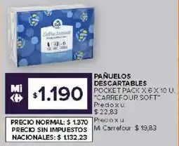 Carrefour Carrefour soft pañuelos descartables pocket oferta