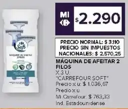 Carrefour Carrefour soft máquina de afeitar 2 filos oferta
