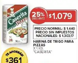 Carrefour Caserita harina de trigo para pizzas oferta