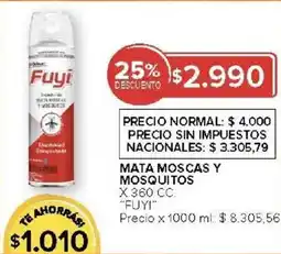 Carrefour Fuyi mata moscas y mosquitos oferta
