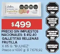 Carrefour Bulnez galletitas rellenas frutilla oferta