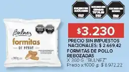 Carrefour Bulnez formitas de pollo rebozadas oferta