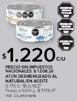 Carrefour Bulnez atún desmenuzado al natural/en aceite oferta