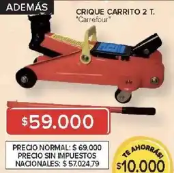 Carrefour Carrefour crique carrito 2 T oferta