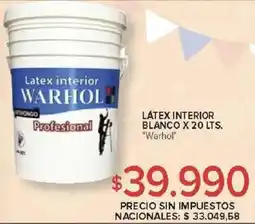 Carrefour Warhol latex interior blanco oferta