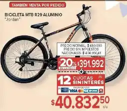 Carrefour Jordan bicicleta mtb R29 aluminio oferta