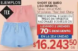 Carrefour Tex short de baño liso infantil oferta