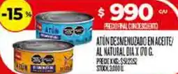 Supermercados DIA Dia atún desmenuzado en aceite/ al natural oferta