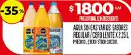 Supermercados DIA Agua sin gas varos sabores regular/cero levite oferta