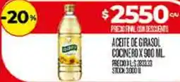 Supermercados DIA Cocinero aceite de girasol oferta