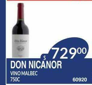 Masivos Don Nicanor Vino Malbec oferta