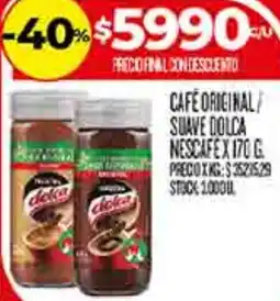 Supermercados DIA Nescafé café original/ suave dolca oferta