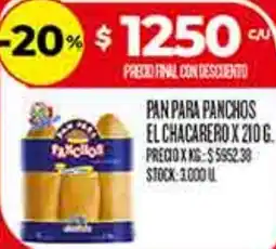 Supermercados DIA El chacarero pan para panchos oferta