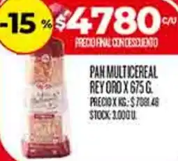 Supermercados DIA Pan multicereal rey oro oferta