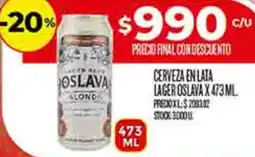 Supermercados DIA Oslava cerveza en lata lager oferta