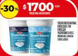 Supermercados DIA Yogurisimo griego yogur griego natural endulzado/sin engulzar oferta