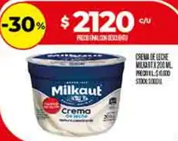 Supermercados DIA Milkaut crema de leche oferta