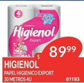 Masivos Higienol Papel Higienico Export 30 Metros oferta