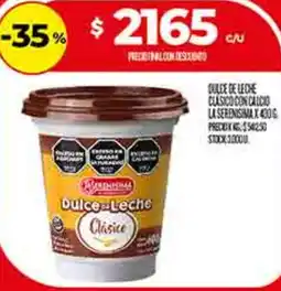 Supermercados DIA La serenisima dulce leche clasice oferta