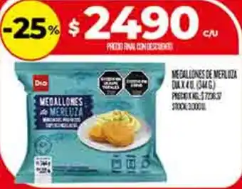 Supermercados DIA Dia medallones de merluza oferta