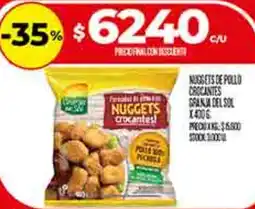 Supermercados DIA Nuggets de pollo crocantes granja del sol oferta