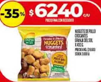 Supermercados DIA Nuggets de pollo crocantes granja del sol oferta