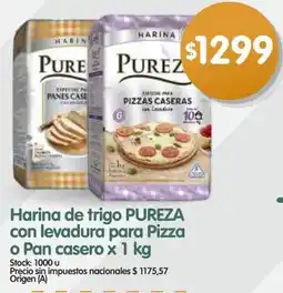 Supermercados Buenos Días Pureza harina de trigo con levadura para pizza o pan casero oferta