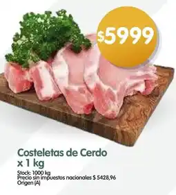 Supermercados Buenos Días Costeletas de cerdo oferta