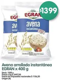 Supermercados Buenos Días Egran avena arrollada instantánea oferta