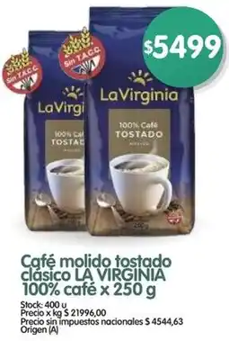 Supermercados Buenos Días La virginia café molido tostado clásico 100% café oferta