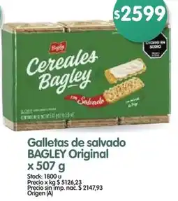 Supermercados Buenos Días Bagley galletas de salvado original oferta