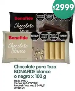 Supermercados Buenos Días Bonafide chocolate para taza blanco o negro oferta