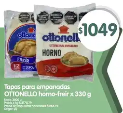 Supermercados Buenos Días Ottonello tapas para empanadas horno-freir oferta