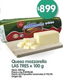 Supermercados Buenos Días Las tres queso mozzarella oferta