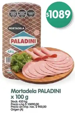 Supermercados Buenos Días Paladini mortadela oferta