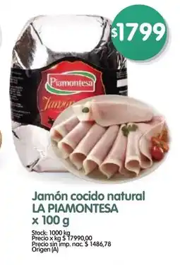 Supermercados Buenos Días La piamontesa jamón cocido natural oferta