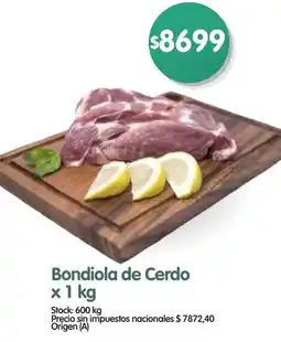 Supermercados Buenos Días Bondiola de cerdo oferta