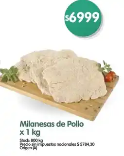 Supermercados Buenos Días Milanesas de Pollo x oferta