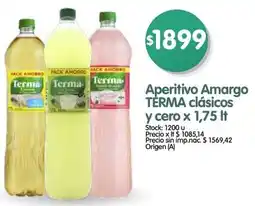 Supermercados Buenos Días Terma aperitivo amargo clásicos y cero oferta