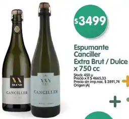 Supermercados Buenos Días Canciller espumante extra brut/dulce oferta