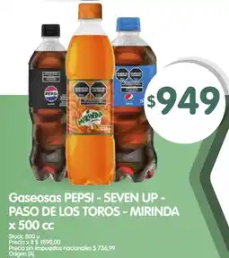 Supermercados Buenos Días Pepsi - seven up - paso de los toros - mirinda gaseosas oferta